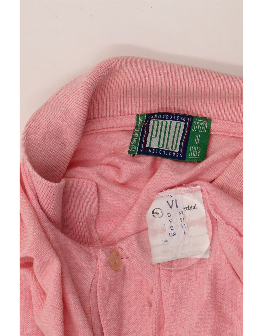 SERGIO TACCHINI tricou polo cu mânecă lungă pentru bărbați EU 52 mare roz