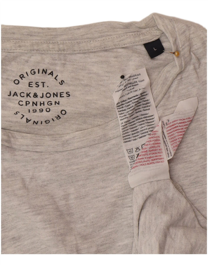 Tricou Jack & Jones pentru bărbați Top mare din bumbac cu pete gri