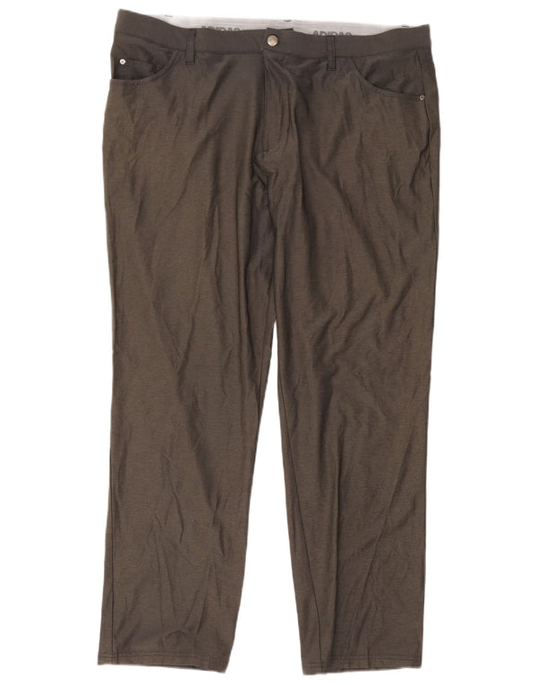 Pantaloni casual drepti pentru bărbați Adidas W40 L32 nailon gri
