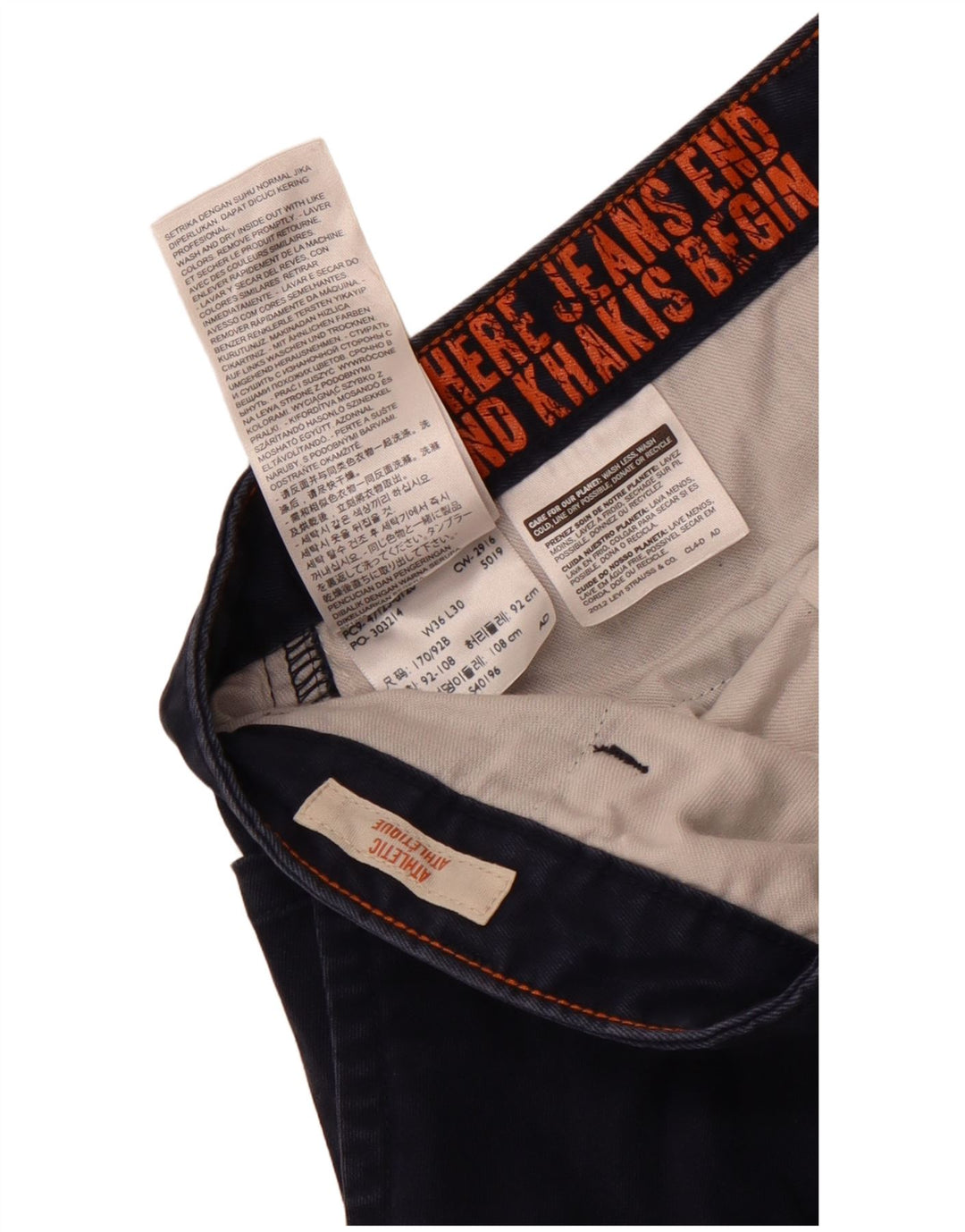 Pantaloni Chino Drepți Dockers Bărbați L36 L30 Bumbac bleumarin