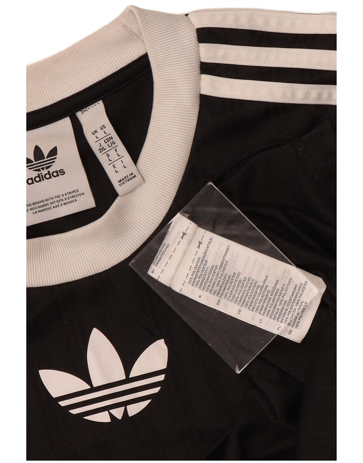 Tricou grafic pentru bărbați Adidas Top mare poliester cu dungi negre