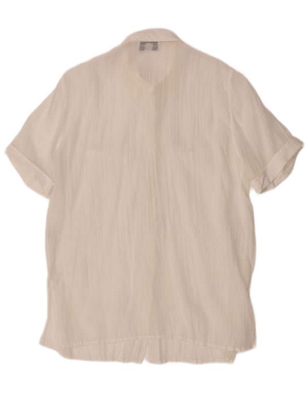 Bluză cămașă cu mânecă scurtă pentru femei Pierre Cardin UK 16 Large White