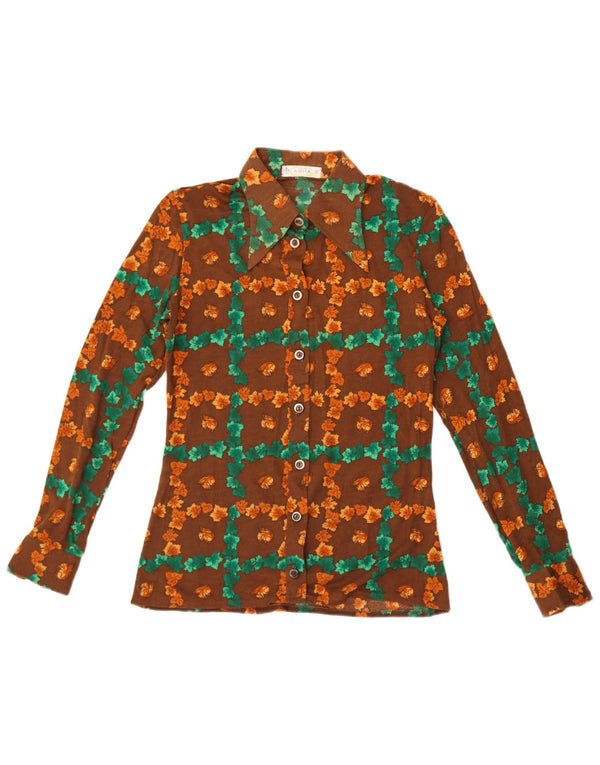 Cămașă Anna pentru femei UK 12 Medium Brown Floral