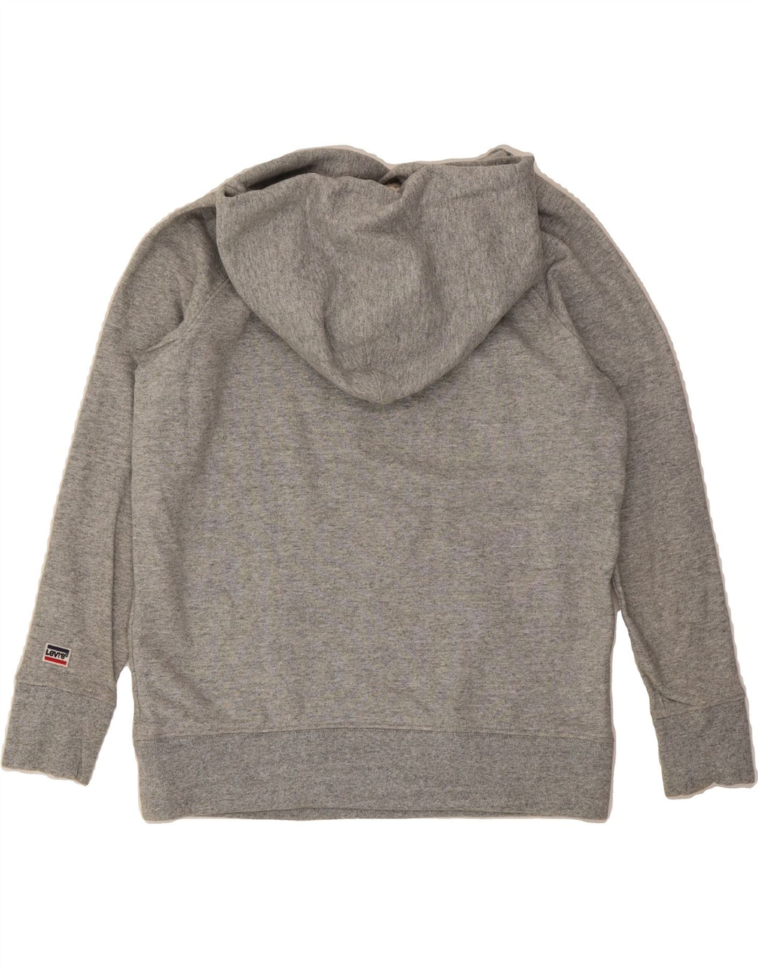 LEVI'S Mens Graphic Hoodie Jumper Small Grey Cotton Vintage Levi's and Second-Hand Levi's from Messina Hembry 
