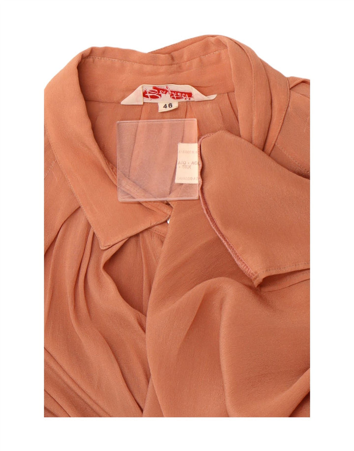 Bluză cămașă cu mânecă lungă pentru femei VINTAGE IT 46 mare maro