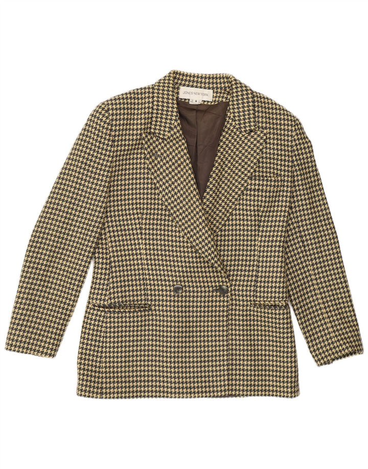 Blazer pentru femei Jones New York US 4 Small Beige Houndstooth