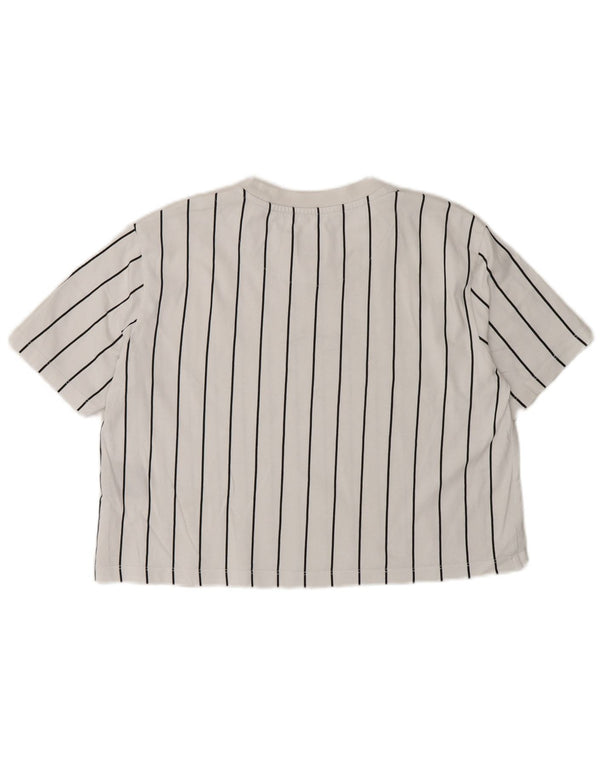 Tricou cu grafic supradimensionat pentru femei Karl Kani, UK 6 XS, cu dungi albe