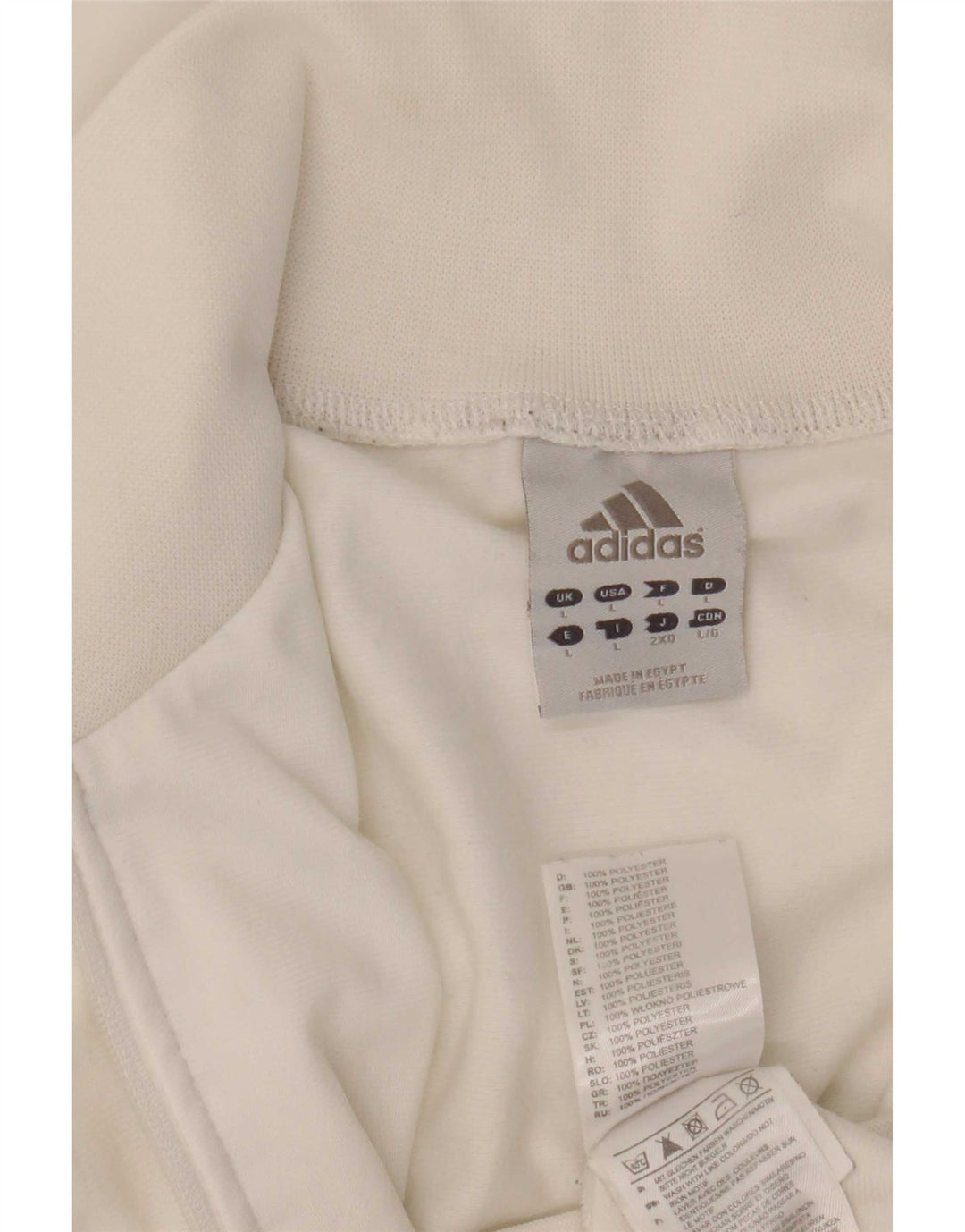 Jachetă de trening pentru bărbați Adidas, mare, alb, din poliester