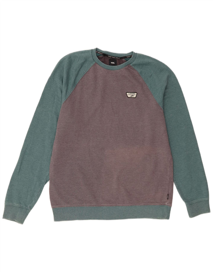 Hanorac pentru bărbați Vans Pulover mare, albastru, bumbac color bloc