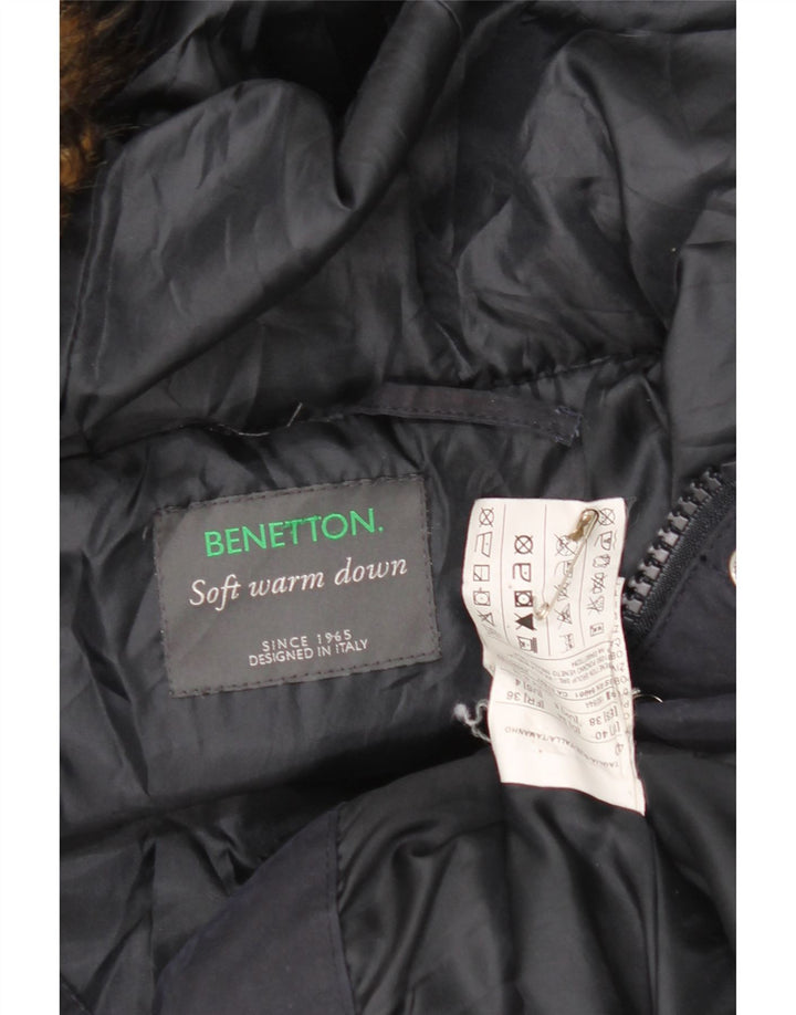 Palton capitonat supradimensionat pentru femei Benetton UK 8 Mic bleumarin