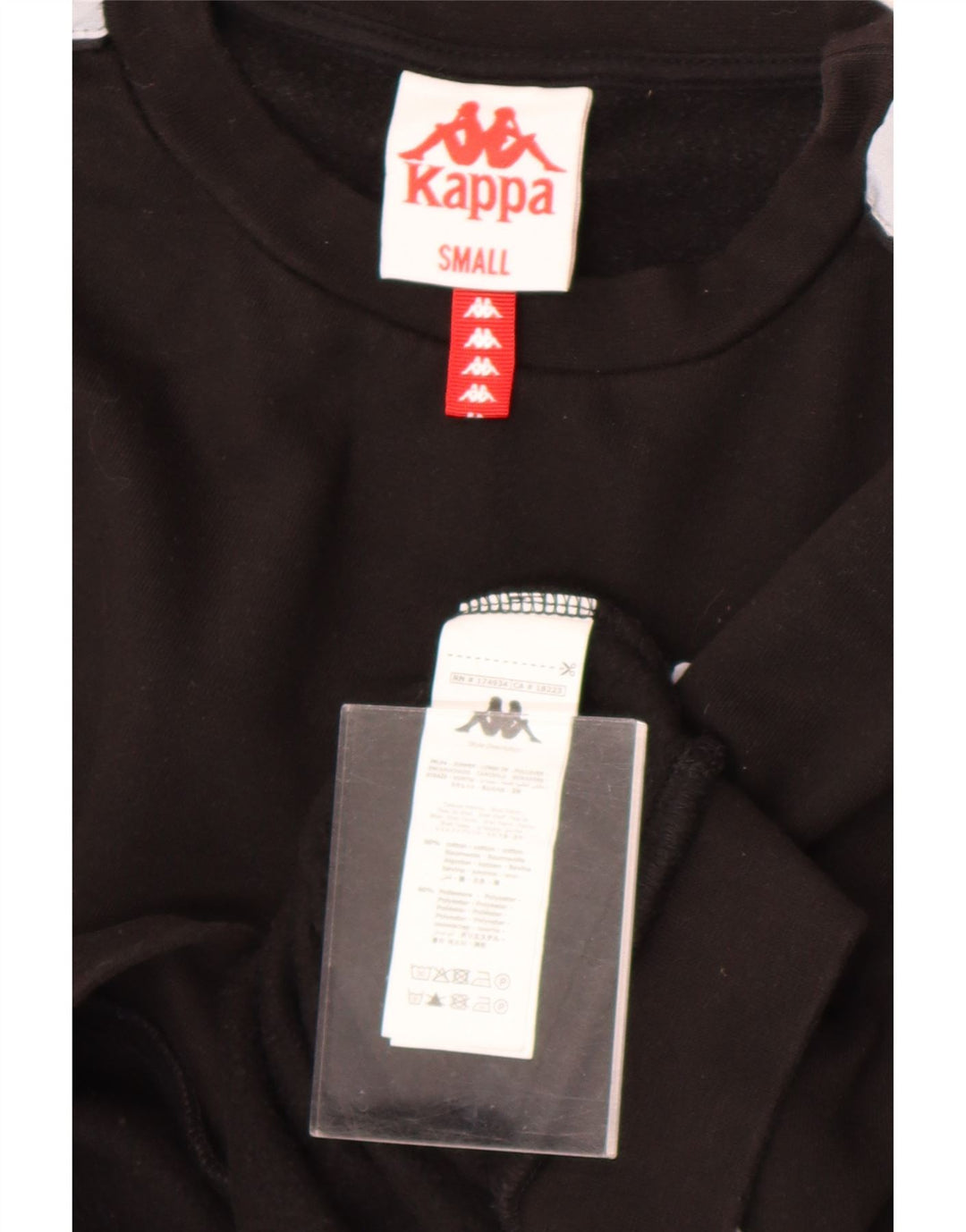 Hanorac oversize pentru femei Kappa Pulover UK 10, mic, negru, color block