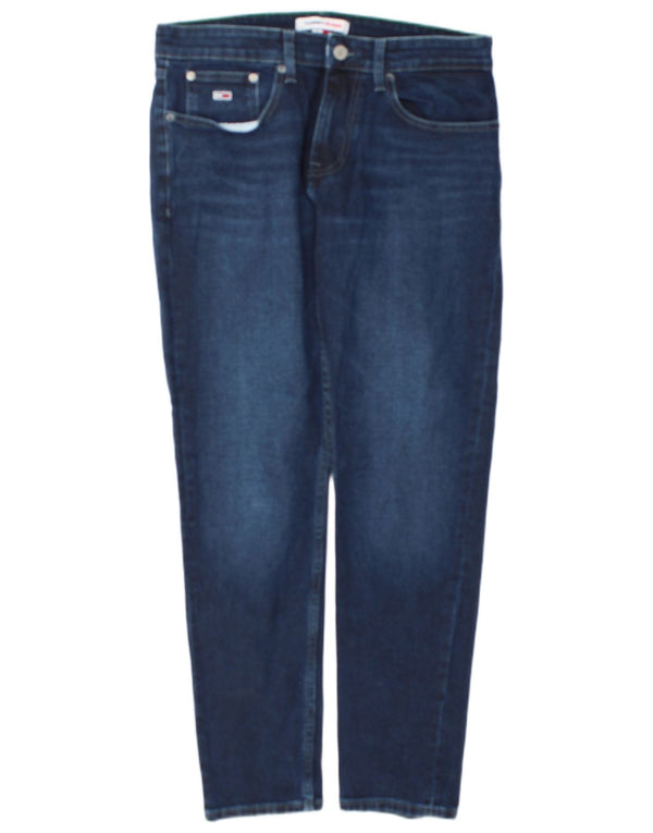 Tommy Hilfiger Mens Tapered Jeans W31 L32 Navy Blue Cotton