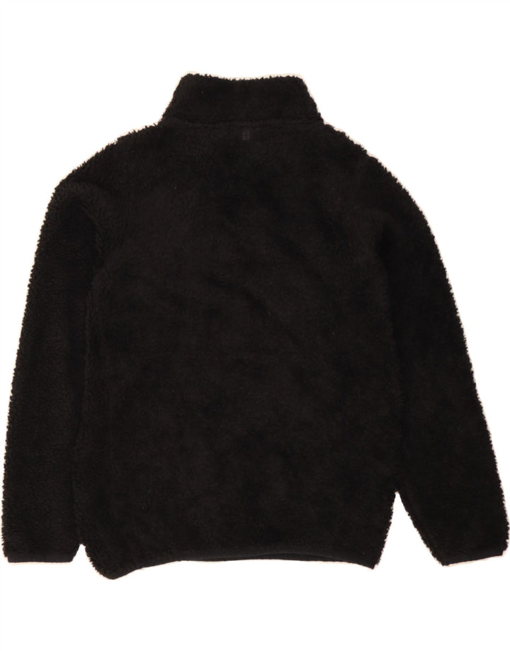 MOUNTAIN WAREHOUSE Boys Zip Neck Fleece Jumper 12-13 Years Black Polyester Vintage Mountain Warehouse and Second-Hand Mountain Warehouse from Messina Hembry 