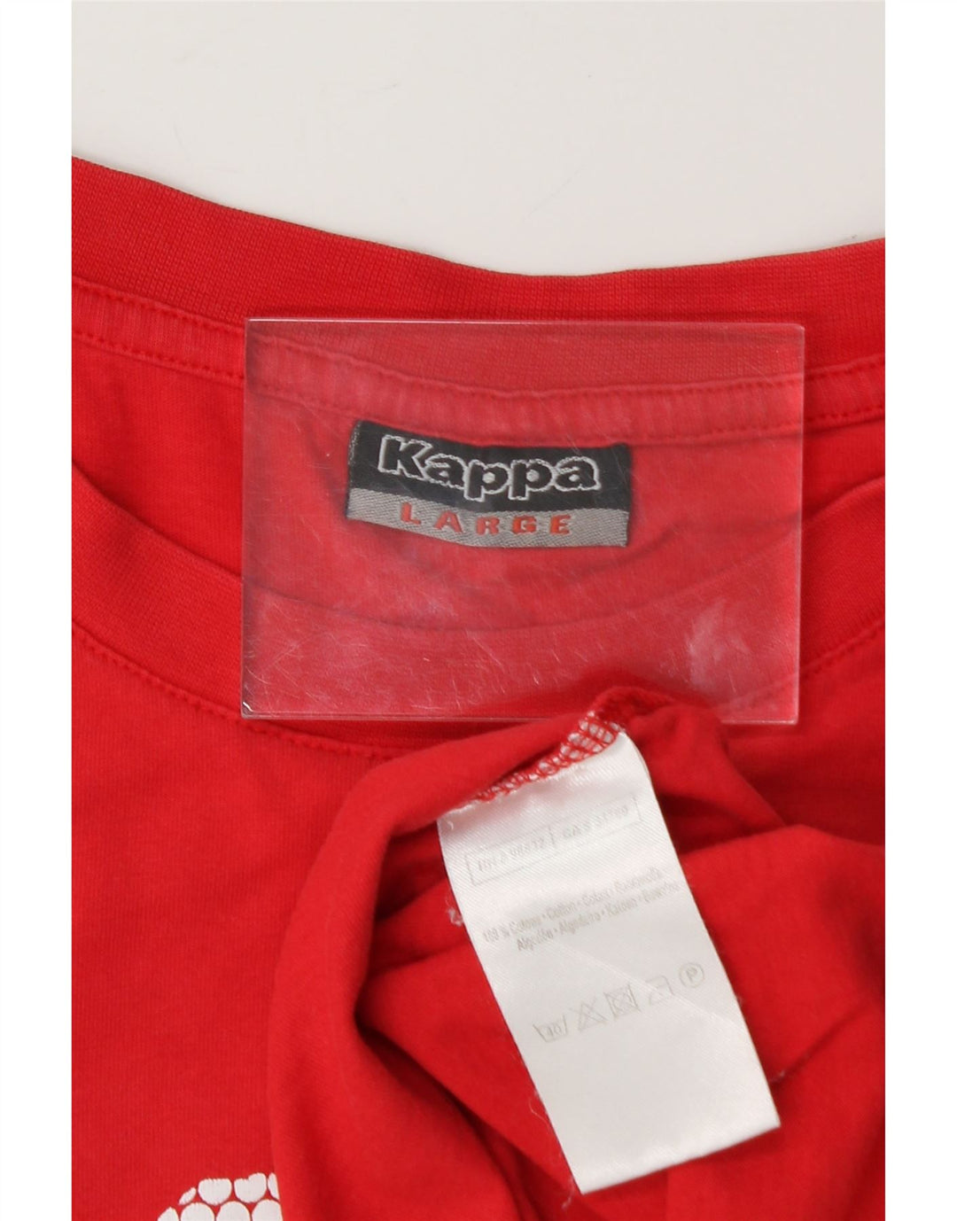 KAPPA Mens Graphic T-Shirt Top Large Red Cotton Vintage Kappa and Second-Hand Kappa from Messina Hembry 
