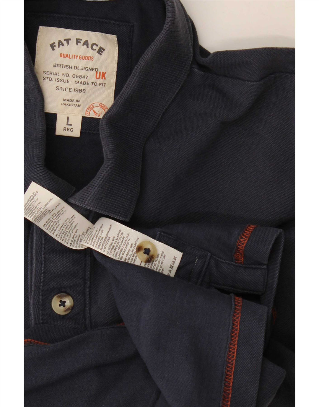Tricou polo pentru bărbați Fat Face, mare, bleumarin, bumbac