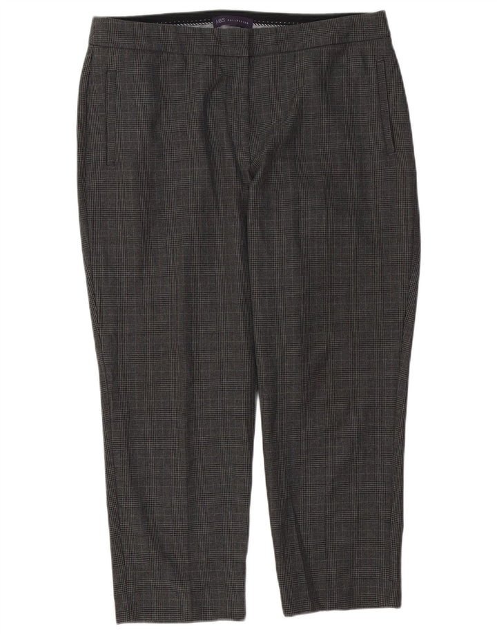 Pantaloni tăiați pentru femei Marks & Spencer UK 14 Large W34 L25 Gri Check