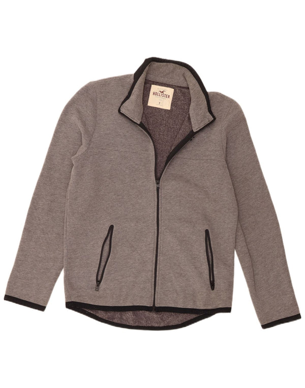 Jachetă pentru trening Hollister pentru bărbați, bumbac color bloc, gri mic
