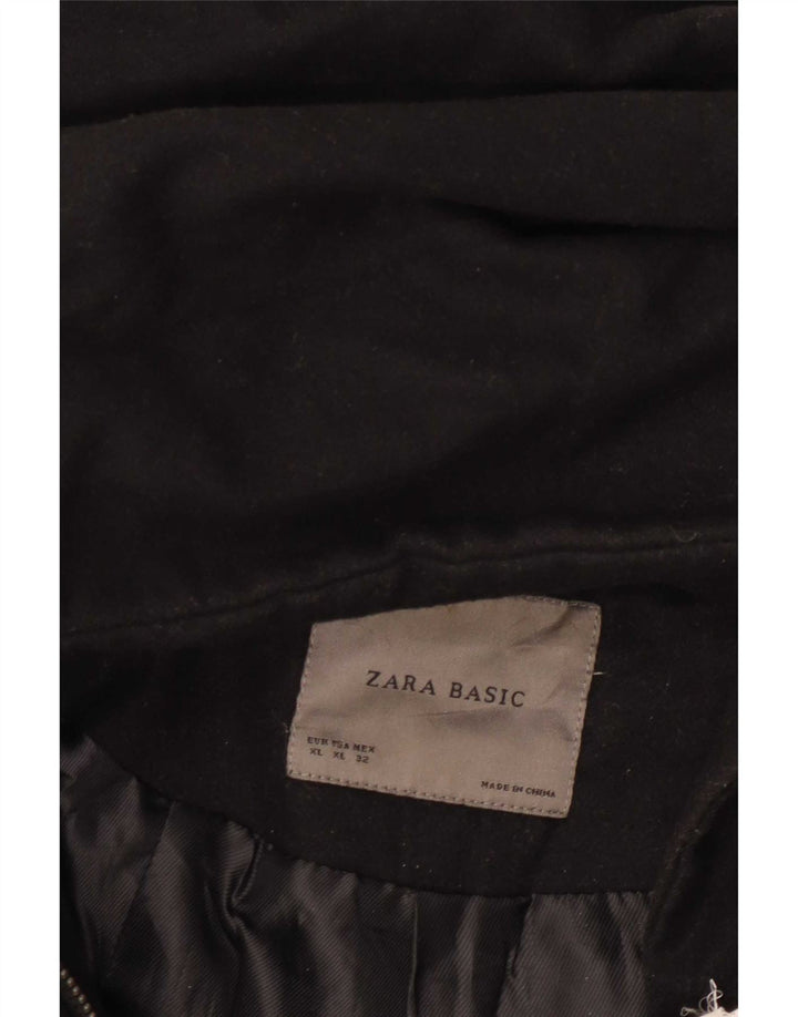 Jachetă de vânt cu glugă pentru femei Zara UK 18 XL Poliester negru