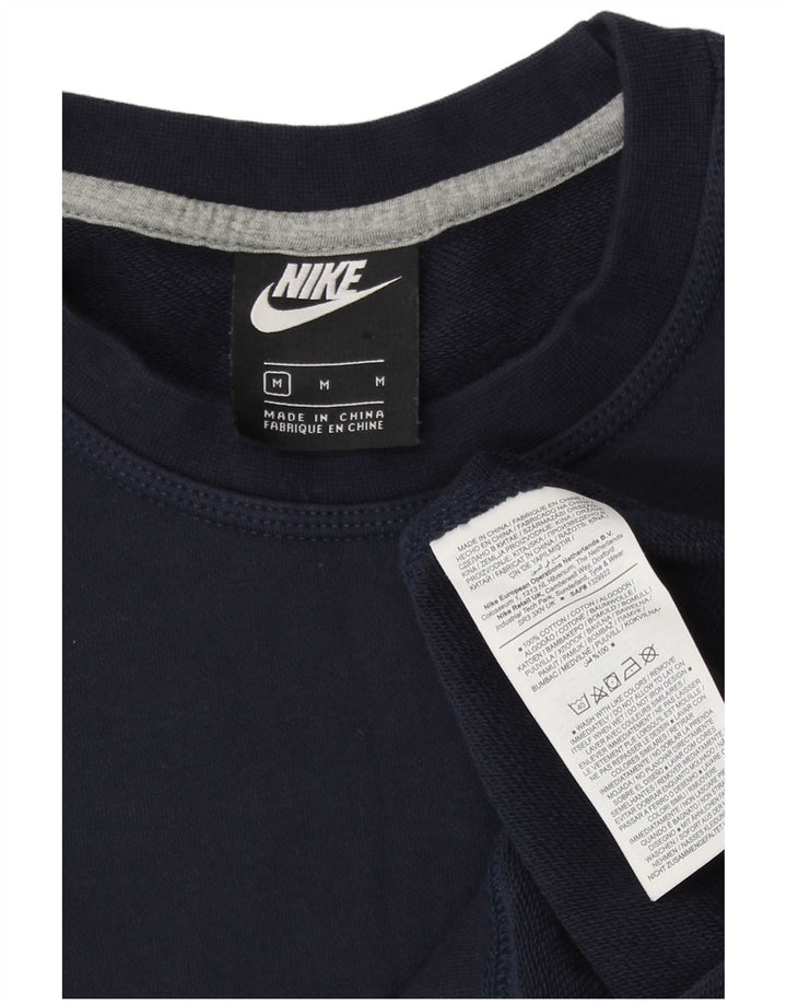 Hanorac pentru bărbați Nike Pulover mediu din bumbac bleumarin