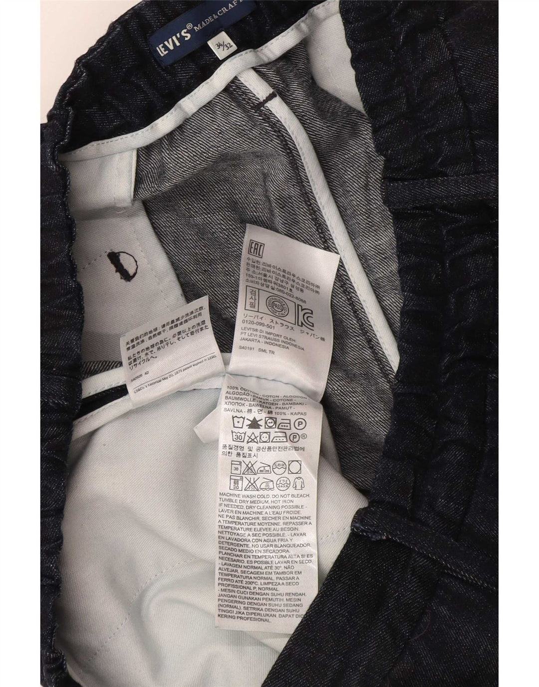 Pantaloni de costum Levi's pentru femei L34 L26 Bumbac bleumarin