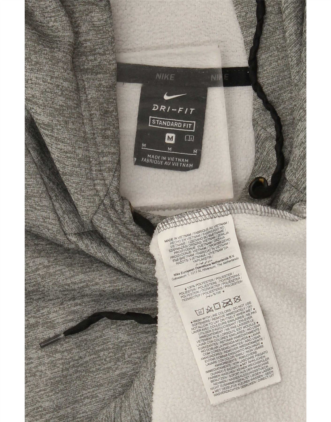 Pulover Nike Dri Fit Standard Fit, pentru bărbați, poliester cu pături, gri mediu