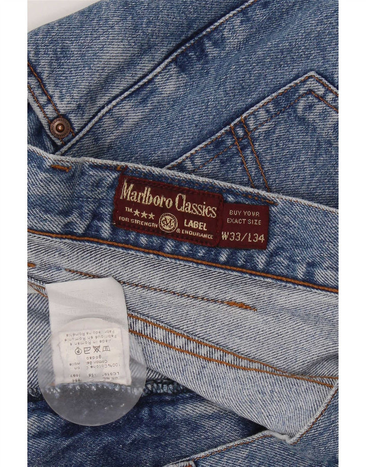 Blugi drepti pentru bărbați Marlboro Classics W33 L28 Bumbac albastru