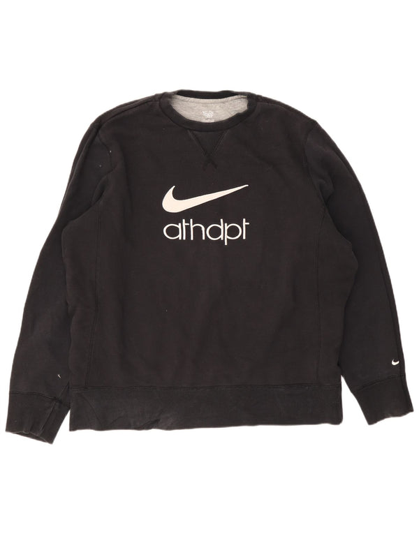 Pulover Nike pentru bărbați cu grafică, UK 46/48 XL, bumbac negru