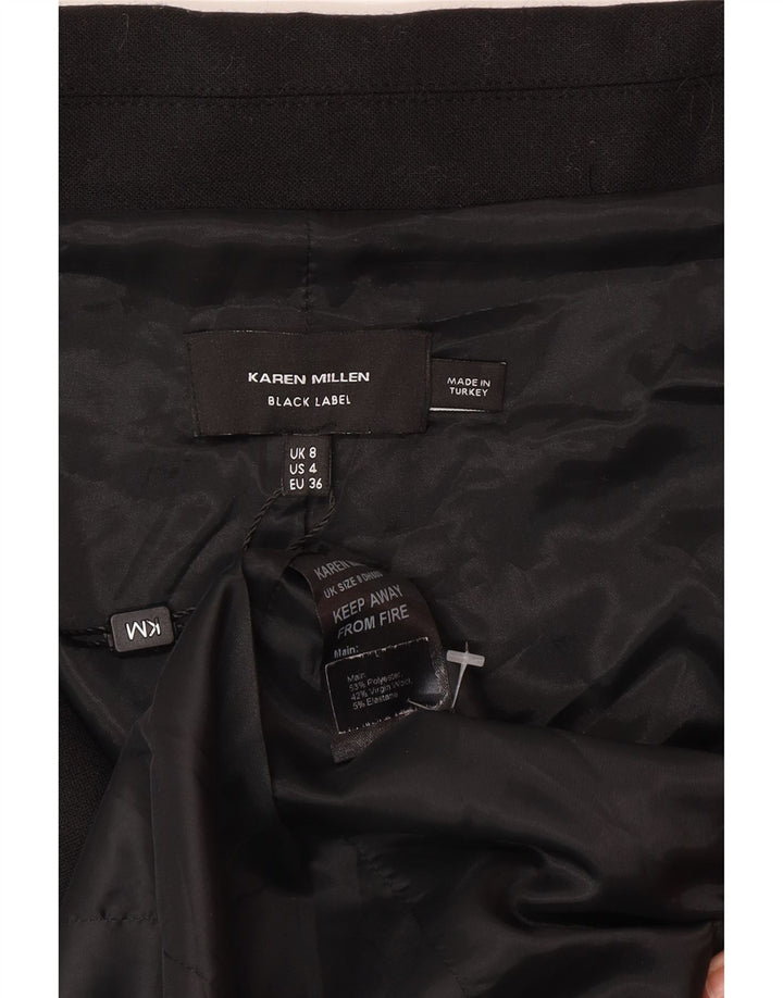Karen Millen Palton dublu pentru femei UK 8 Poliester negru mic