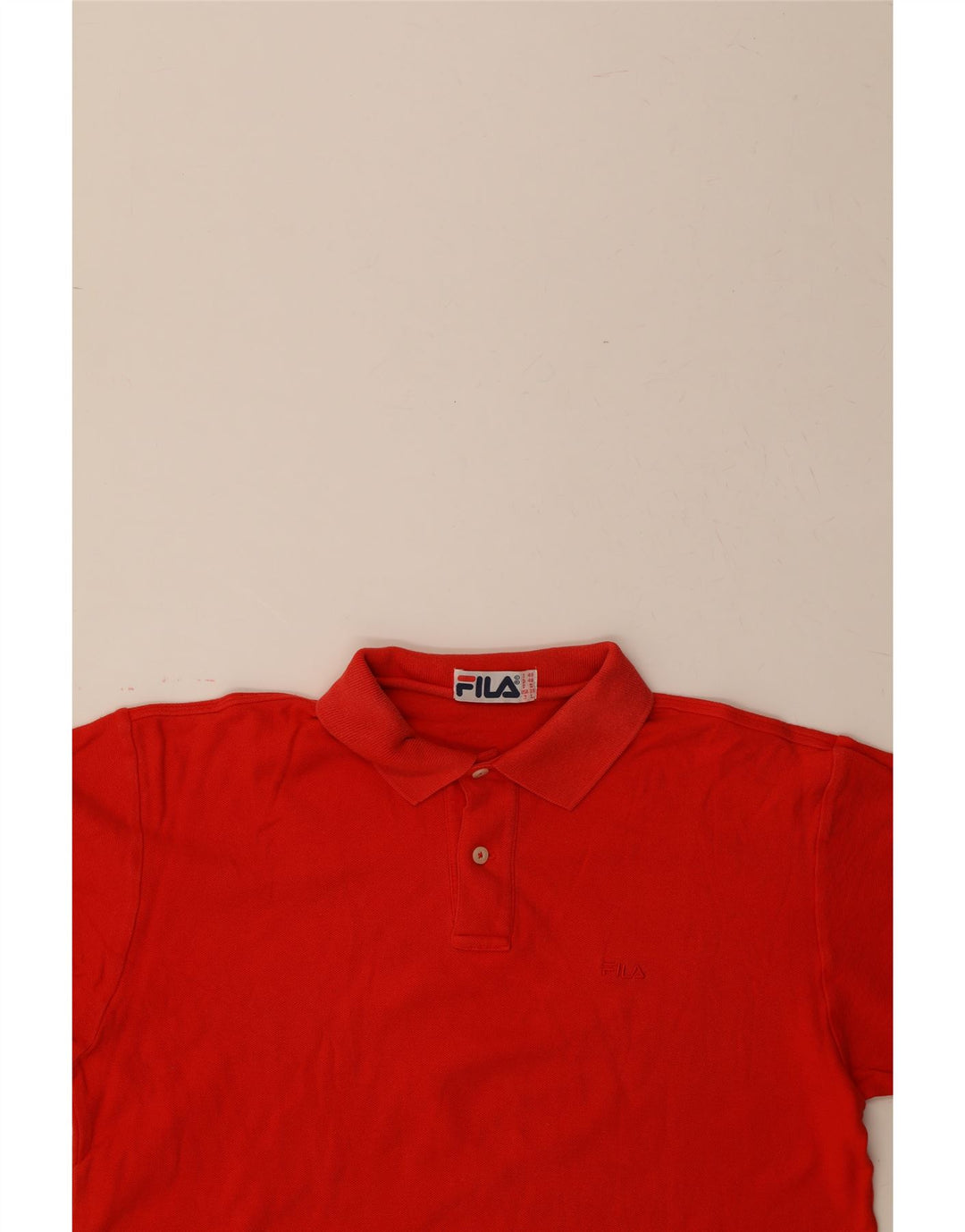 FILA Mens Polo Shirt IT 48 Medium Red Cotton Vintage Fila and Second-Hand Fila from Messina Hembry 