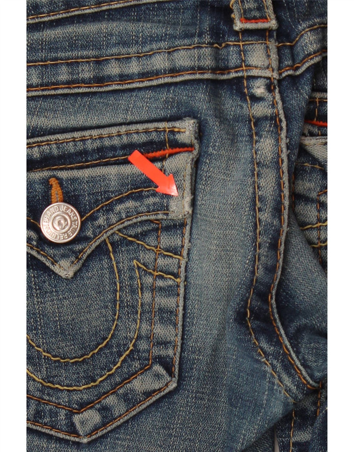 TRUE RELIGION Blugi drepti pentru femei W24 L32 Bumbac bleumarin