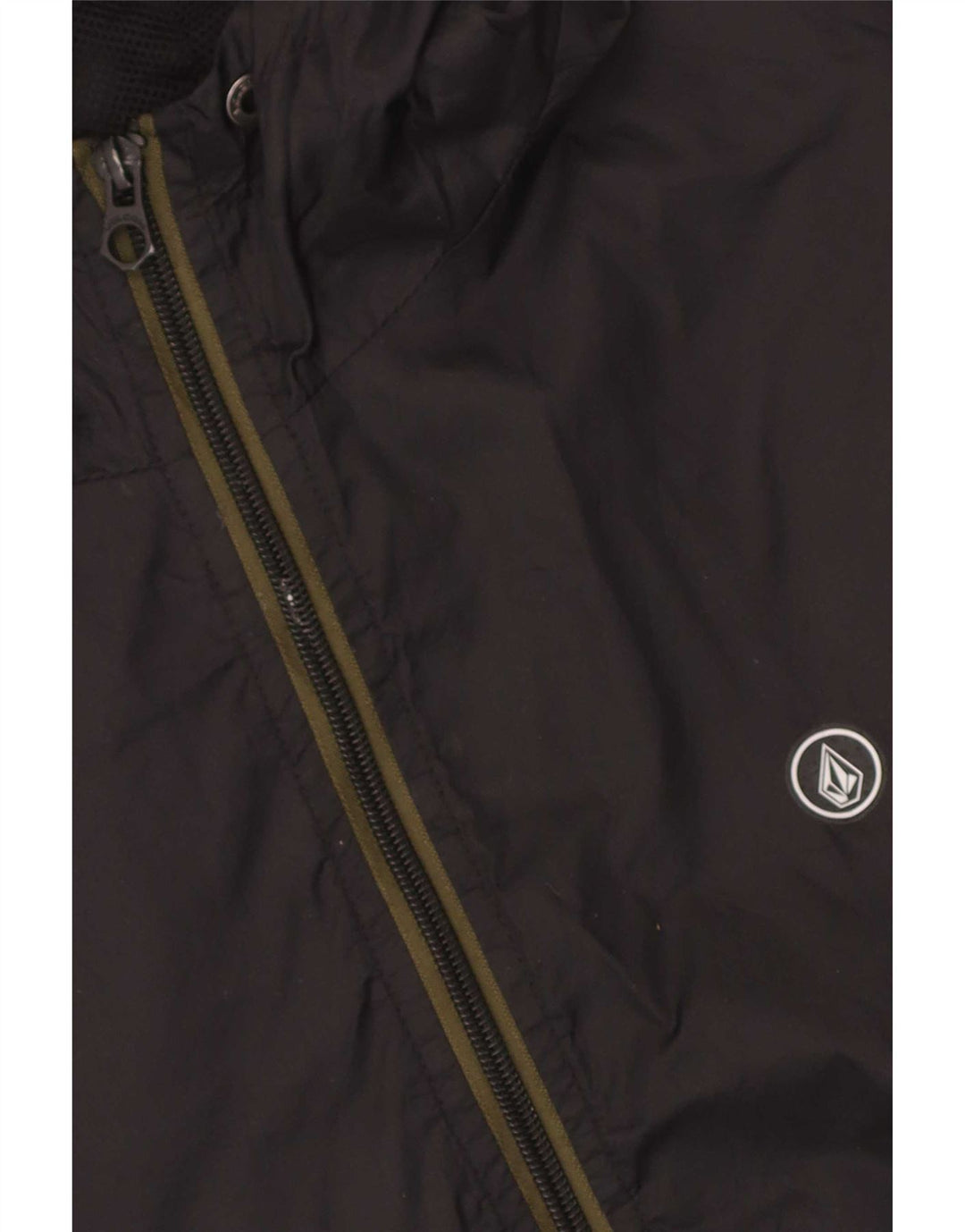 Jachetă de ploaie cu glugă pentru bărbați Volcom UK 36 Mic, negru, nailon camuflaj