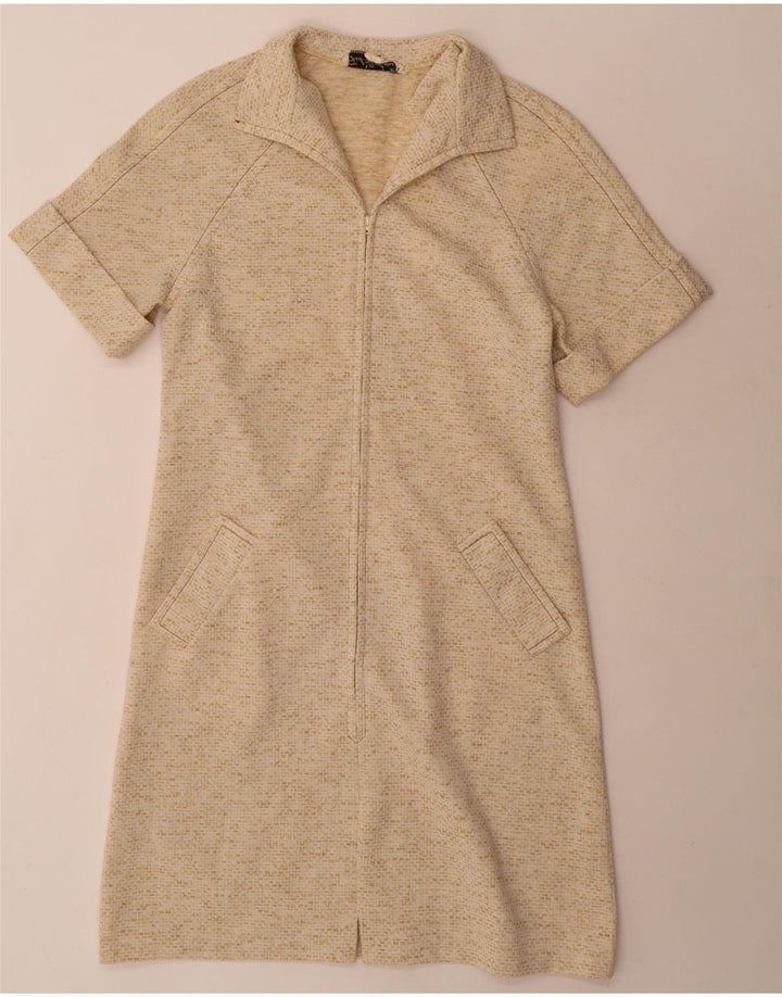 Rochie de damă de epocă Shift UK 14 Medium Bej Pete