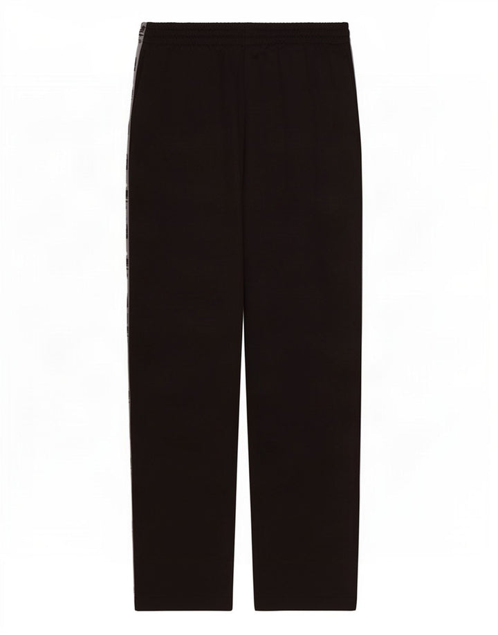 Pantaloni de trening cu grafică Fila pentru bărbați, negru mediu, poliester color bloc