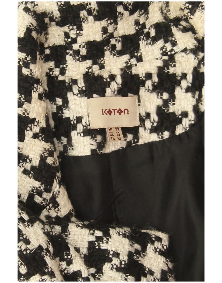 Palton supradimensionat pentru femei Koton UK 10 Lână mică neagră cu picior de găin