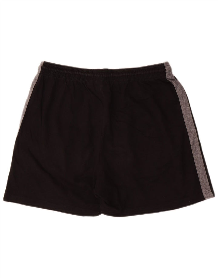 Pantaloni scurți sport Fila pentru bărbați, bumbac color bloc negru mediu