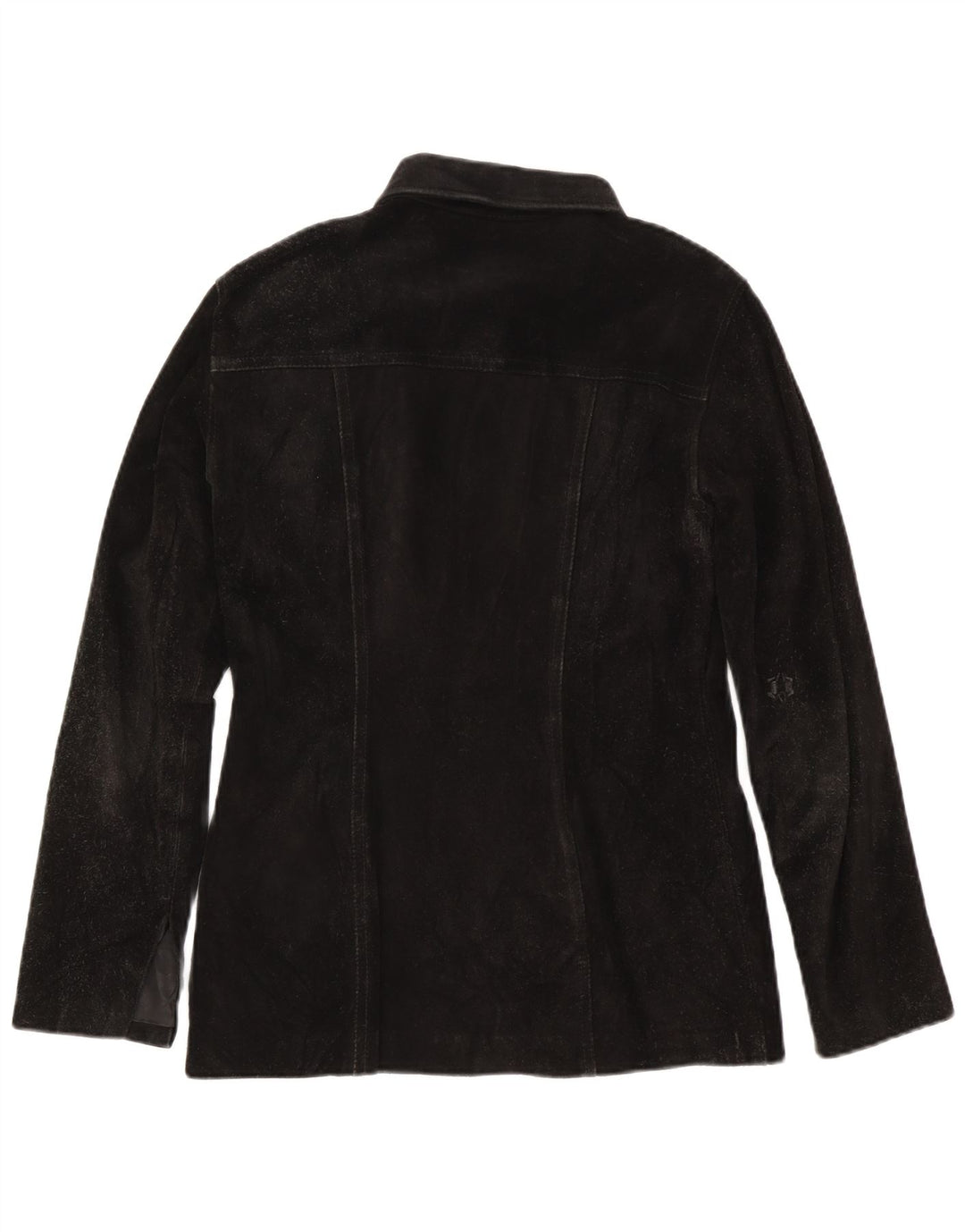 Cămașă Vintage pentru femei Cămașă din piele intoarsa IT 46 Large Negru