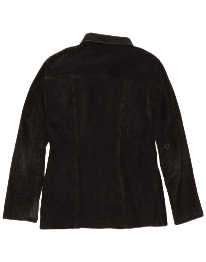 Cămașă Vintage pentru femei Cămașă din piele intoarsa IT 46 Large Negru