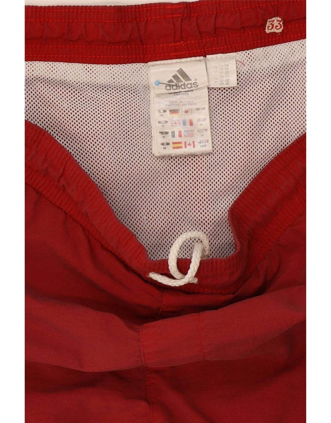 Pantaloni scurți de înot Adidas pentru bărbați, poliester maro mediu