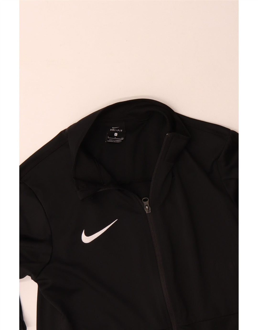 Jachetă de top pentru trening Nike Dri Fit pentru bărbați, poliester negru mic