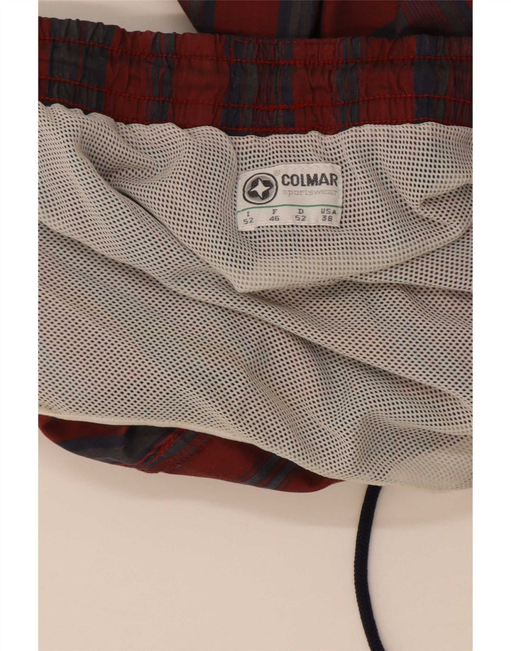 Pantaloni scurți de înot Colmar pentru bărbați IT 52 Poliamidă cu dungi roșii mari