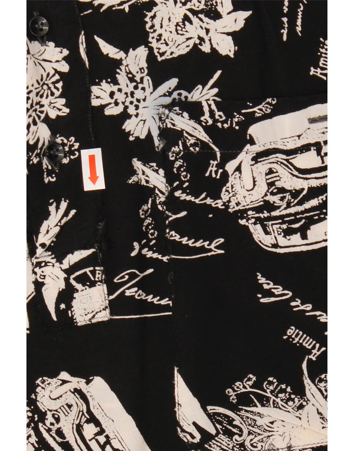 Cămașă cu grafică pentru bărbați VINTAGE, negru mediu