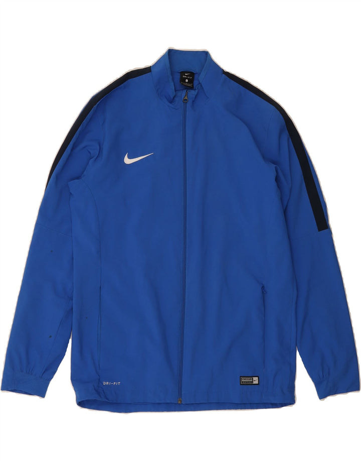NIKE Mens Dri Fit Tracksuit Top Jacket Large Blue Colourblock Polyester Vintage Nike and Second-Hand Nike from Messina Hembry 