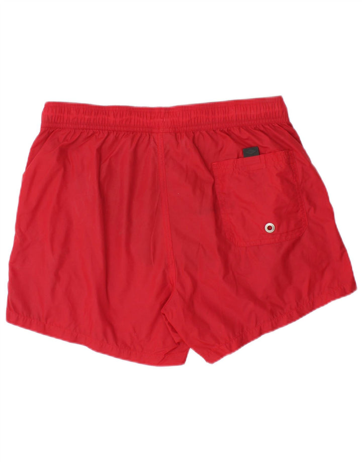 Pantaloni scurți de înot pentru bărbați Bear, roșu mediu, nailon color bloc