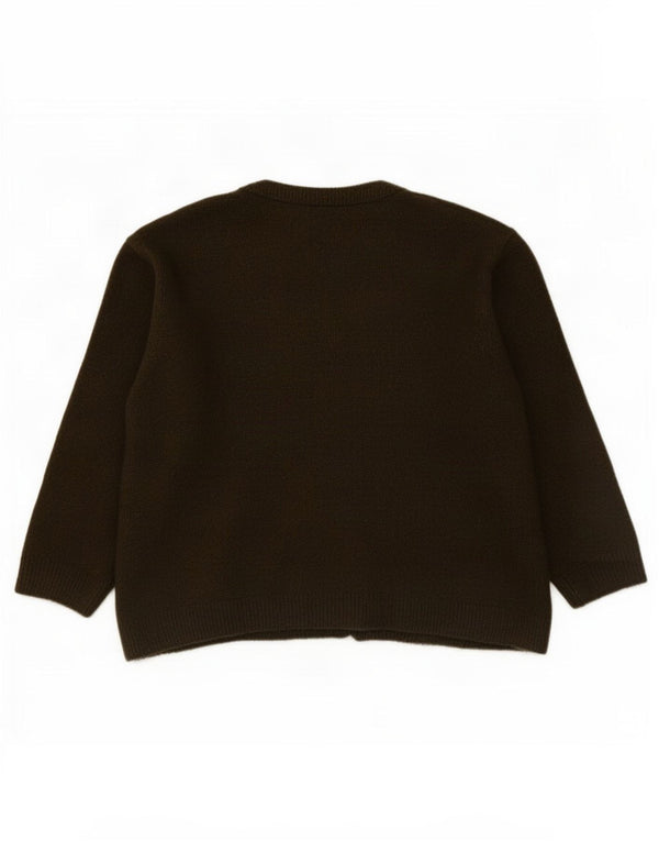 Pulover cardigan supradimensionat pentru femei Zara cu mâneci 3/4 UK 10 Mic Kaki