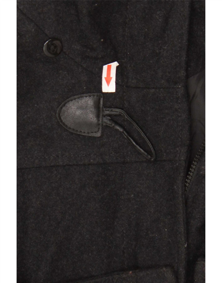 Duffle Coat Nautica pentru femei UK 14 Lână neagră medie