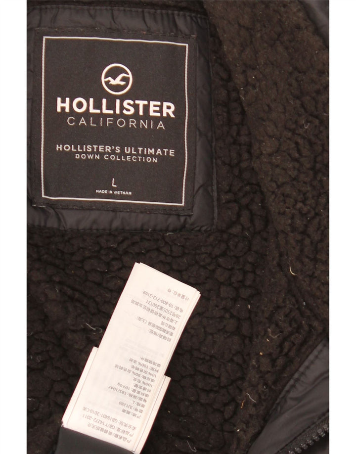 Jachetă cu grafică Hollister pentru bărbați UK 40 Large Black