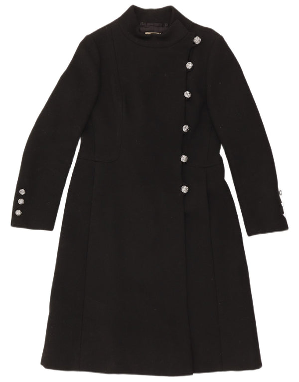 Pardesiu vintage pentru femei UK 10 Small Black