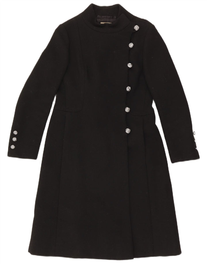 Pardesiu vintage pentru femei UK 10 Small Black