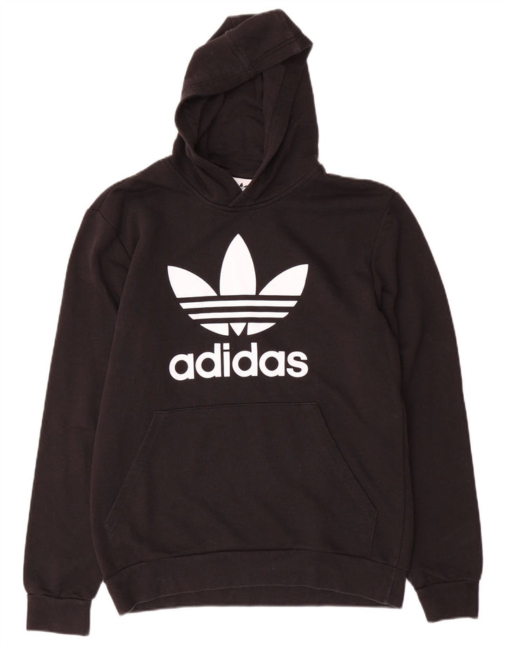 Pulover ADIDAS pentru băieți, cu grafică, 15-16 ani, bumbac negru