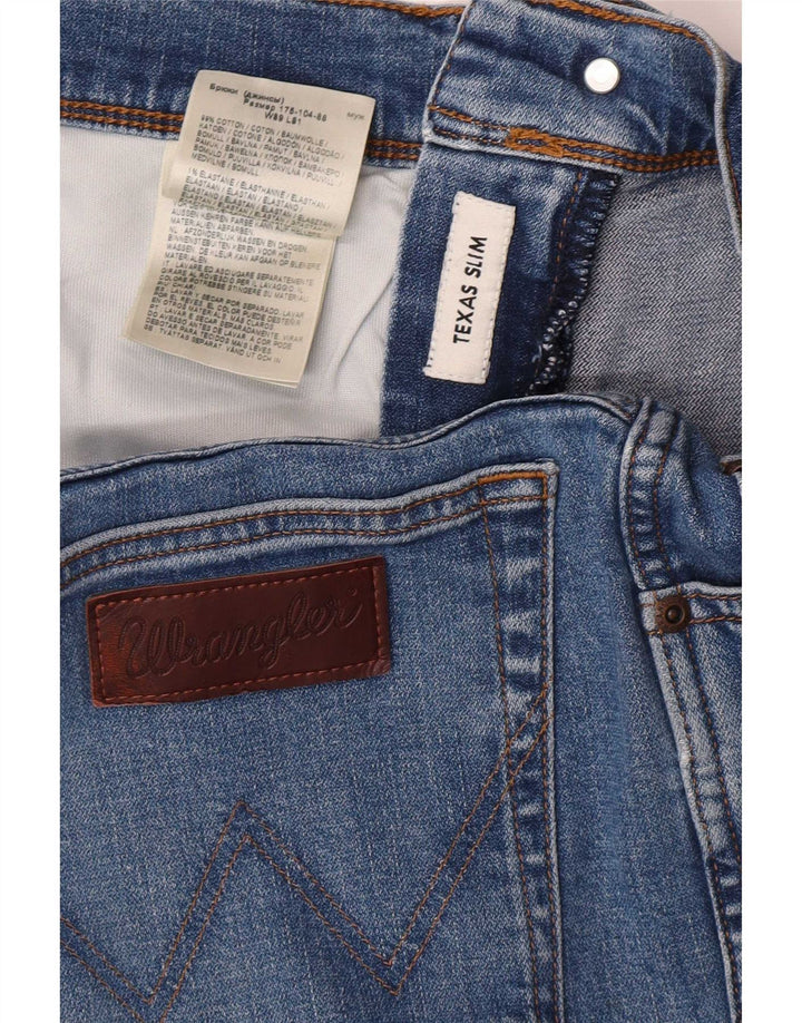 Blugi slim Texas Wrangler pentru bărbați W35 L29 Bumbac albastru